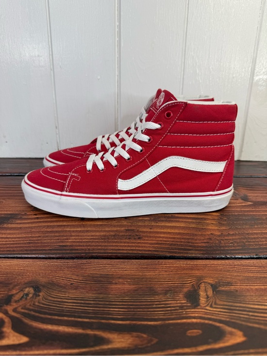 Vans Other - Vans Sk8-Hi Red/True White High-Top Skate Shoes – Men’s 10